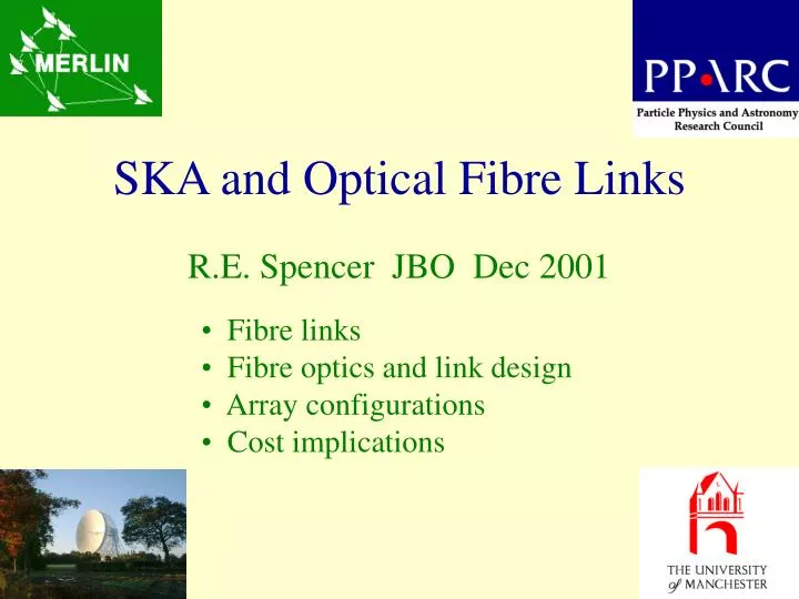 ska and optical fibre links