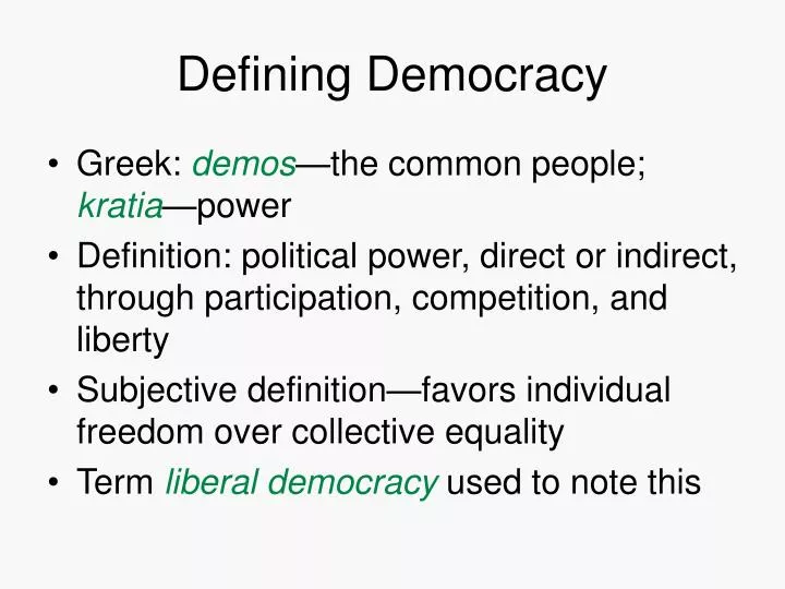 defining democracy