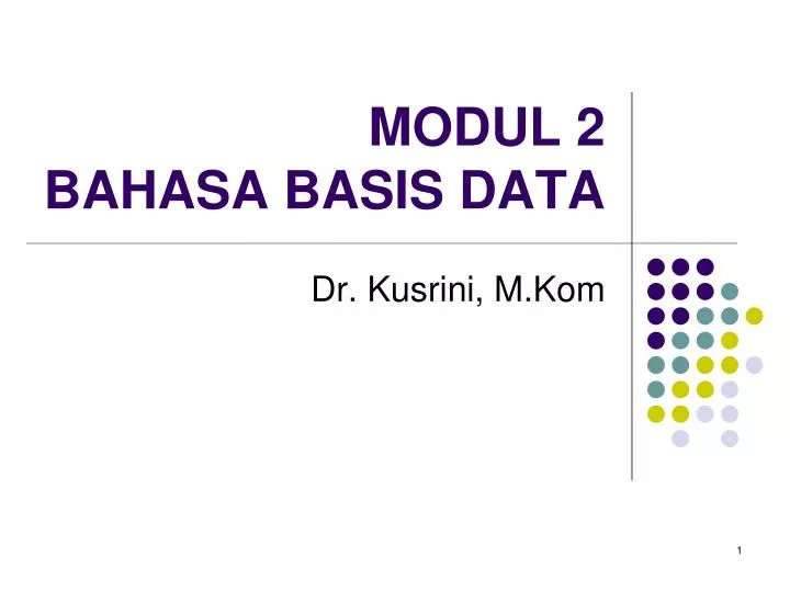 modul 2 bahasa basis data