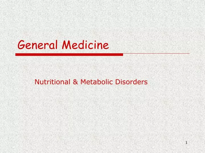 general medicine