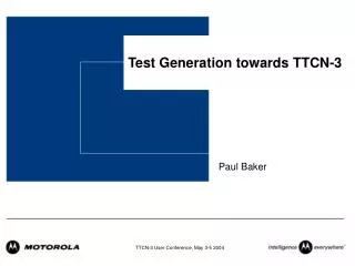 Test Generation towards TTCN-3