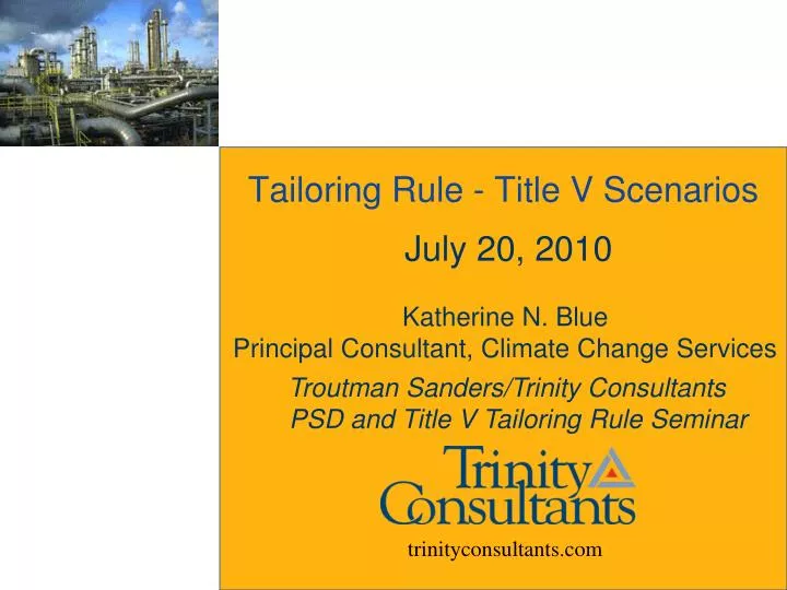 tailoring rule title v scenarios