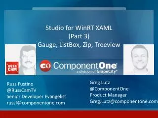 Studio for WinRT XAML (Part 3 ) Gauge, ListBox, Zip, Treeview