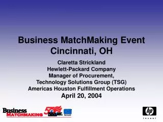 Business MatchMaking Event Cincinnati, OH