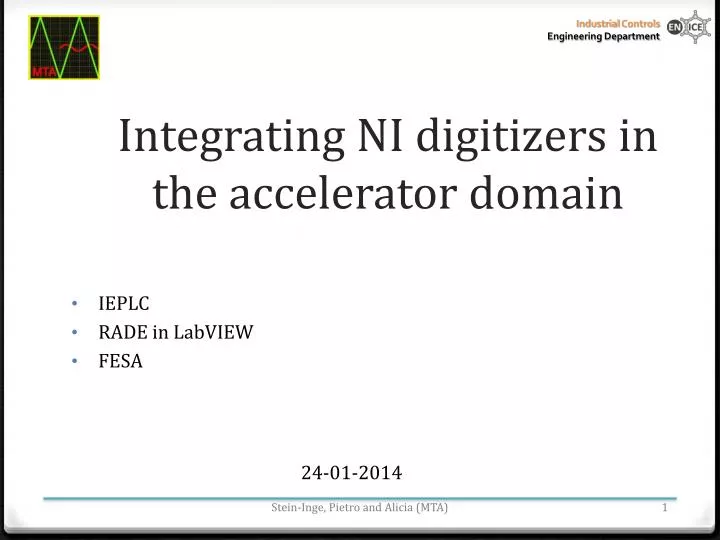 integrating ni digitizers in the accelerator domain