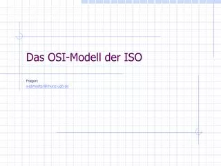 das osi modell der iso