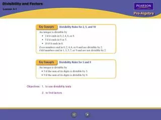 Divisibility and Factors