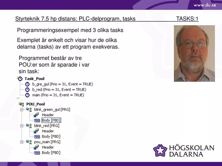 styrteknik 7 5 hp distans plc delprogram tasks tasks 1