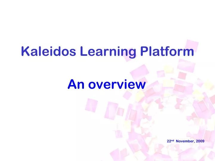 kaleidos learning platform