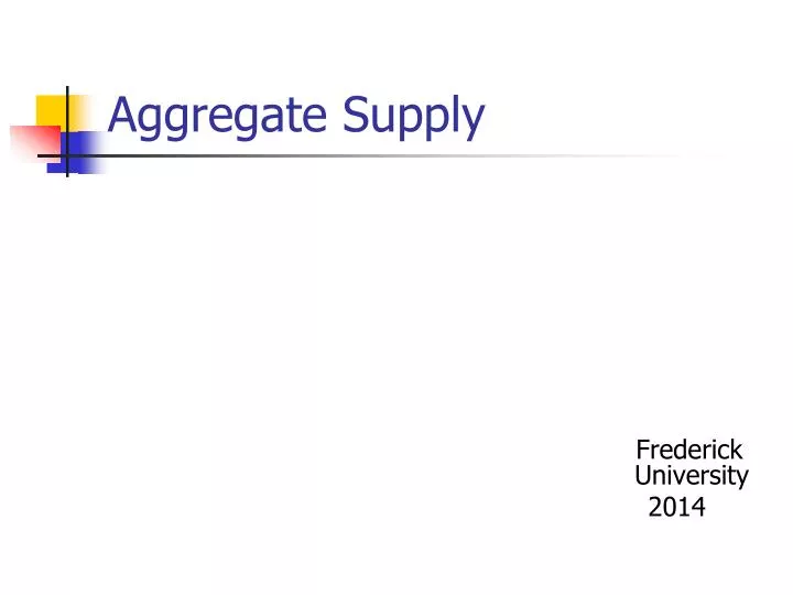 aggregate supply