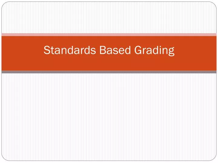 standards based grading