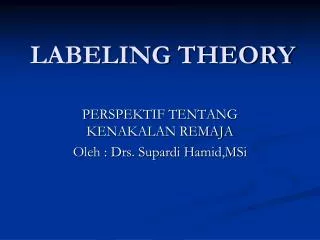 labeling theory