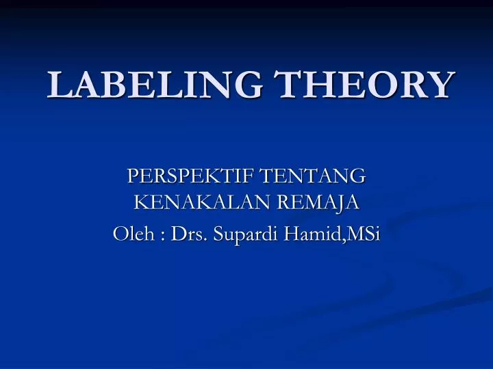 labeling theory