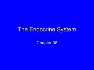 The Endocrine System