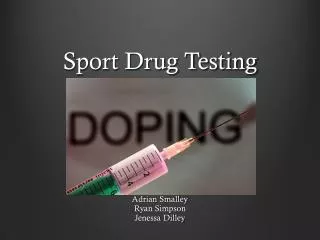 Sport Drug Testing