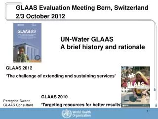 UN-Water GLAAS A brief history and rationale