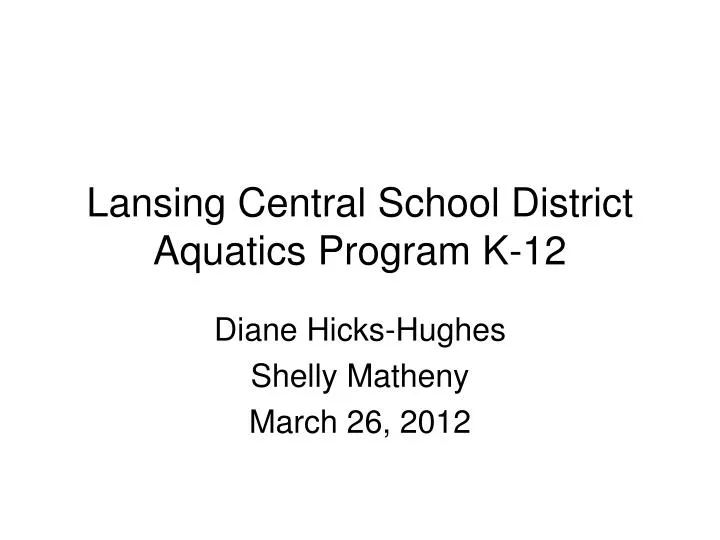 lansing central school district aquatics program k 12