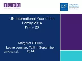 UN International Year of the Family 2014 IYF + 20
