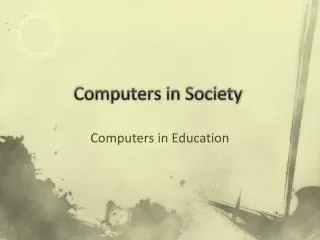 Computers in Society