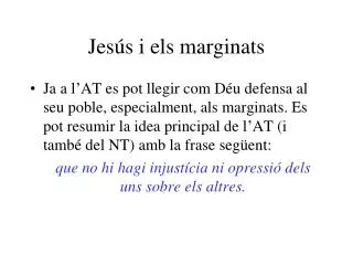 jes s i els marginats