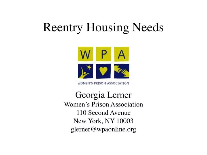 reentry housing needs
