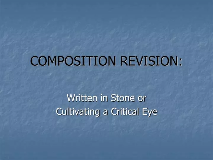 composition revision