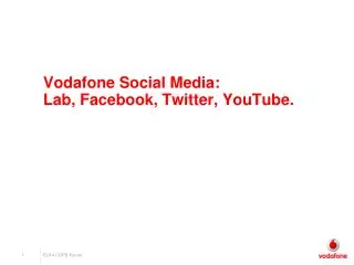 Vodafone Social Media: Lab, Facebook, Twitter, YouTube.