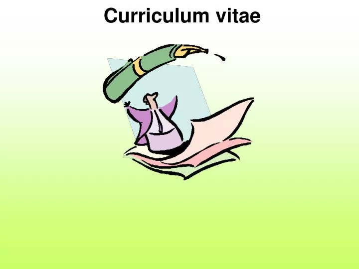 curriculum vitae