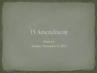 15 Amendment