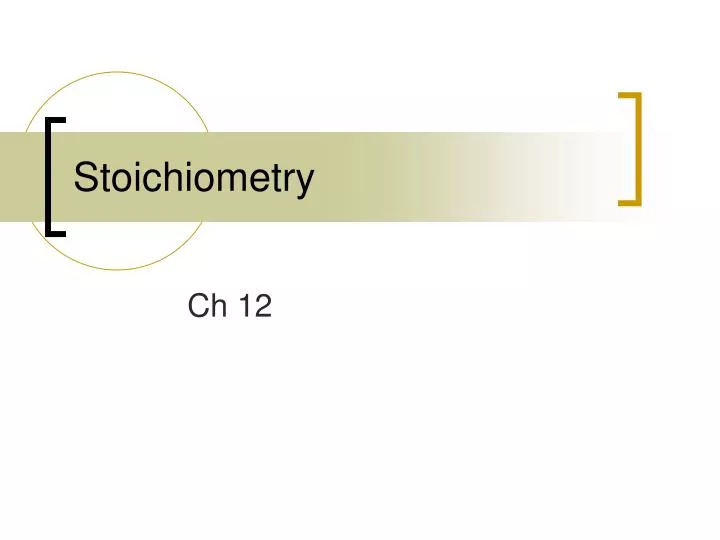 stoichiometry