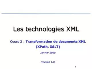 les technologies xml