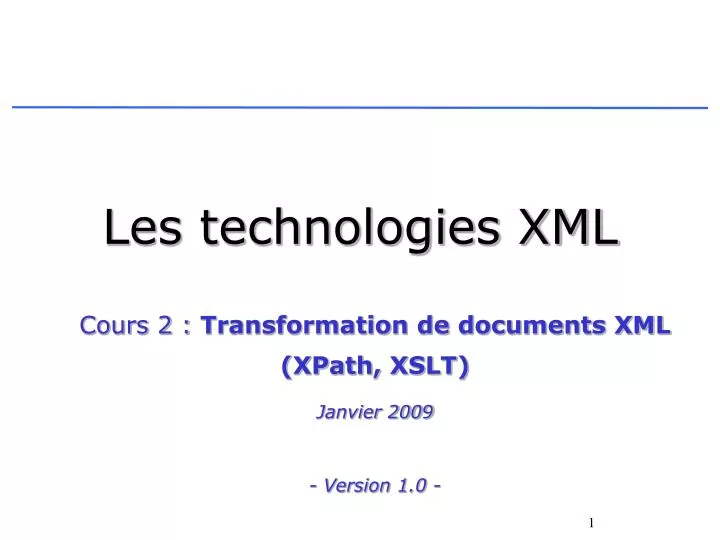 les technologies xml