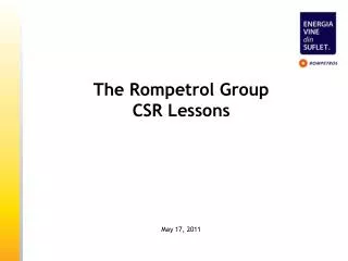 The Rompetrol Group CSR Lessons