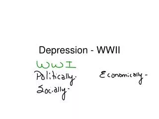 Depression - WWII