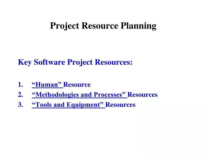 project resource planning