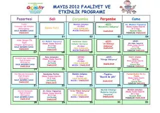 mayis 201 2 faal yet ve etk nl k programi