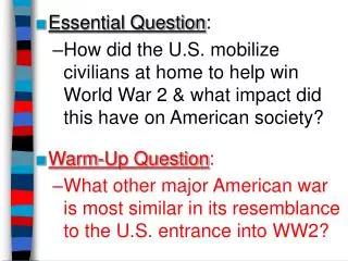 Essential Question :