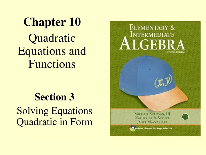 chapter 10 quadratic equations and functions