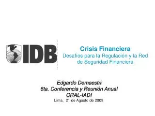 crisis financiera desaf os para la regulaci n y la red de seguridad financiera