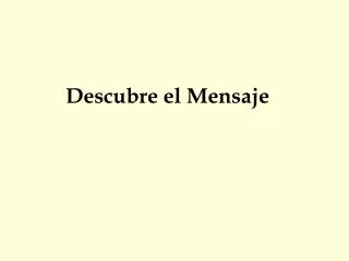 descubre el mensaje