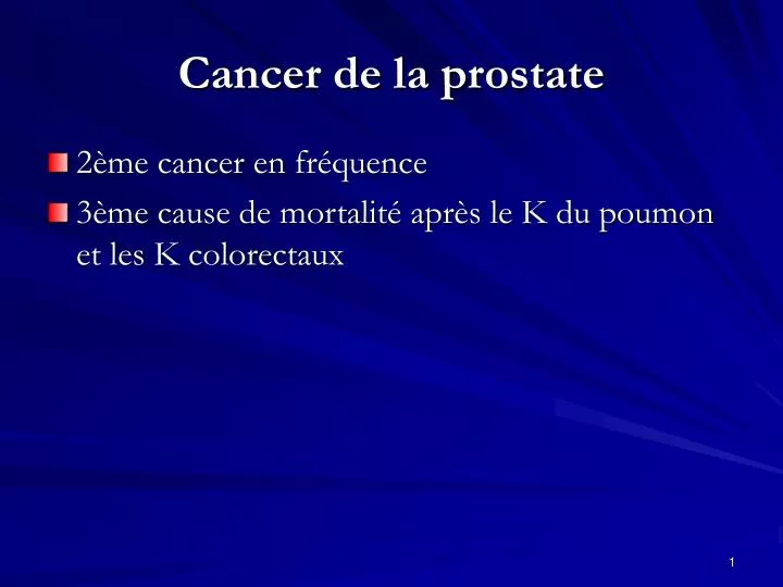 cancer de la prostate