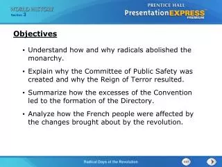 Understand how and why radicals abolished the monarchy.