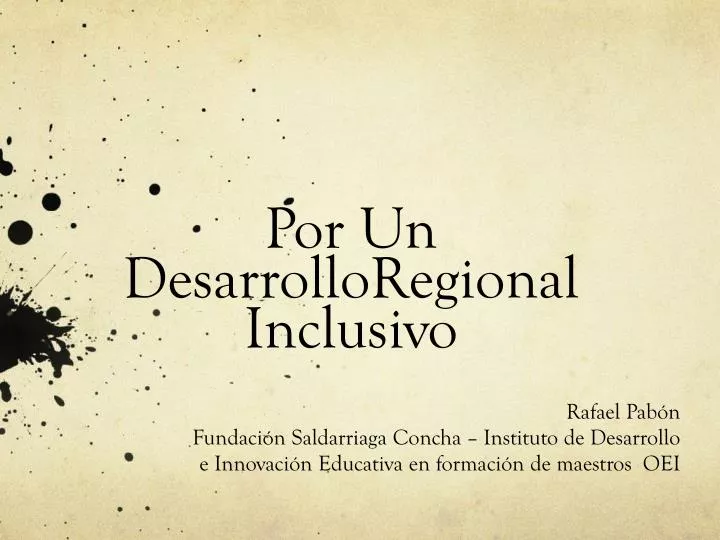 por un desarrolloregional inclusivo