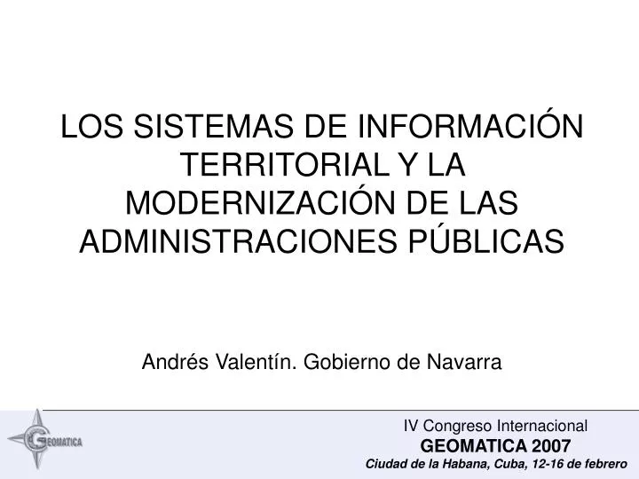 los sistemas de informaci n territorial y la modernizaci n de las administraciones p blicas