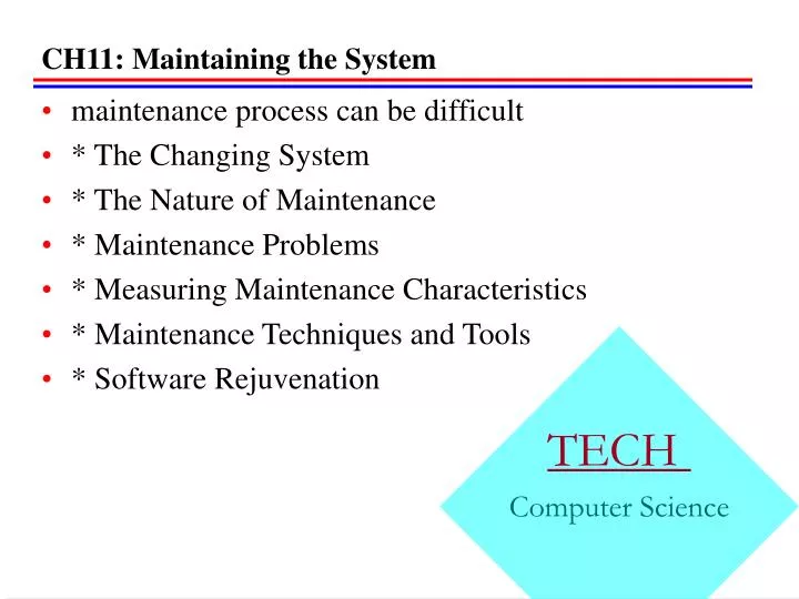 ch11 maintaining the system