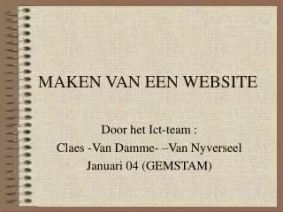 maken van een website