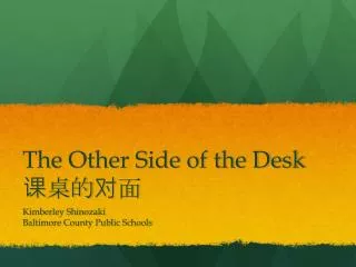 the other side of the desk