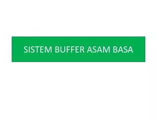 sistem buffer asam basa