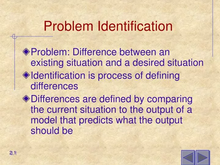 problem identification