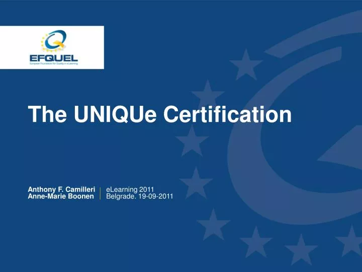 the unique certification